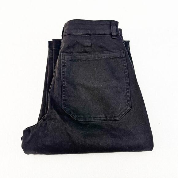 Everlane Wide Leg Black Denim Jeans Zip Fly Pants Size 2 - Picture 1 of 8